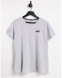 PUMA - Plus – essentials – es t-shirt mit kleinem logo - Lyst