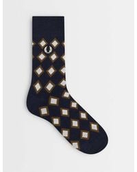 Fred Perry - Diamond Jacquard Logo Socks - Lyst