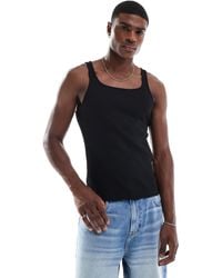 ASOS - Essentials Muscle Fit Singlet With Square Neck - Lyst