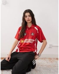 Obey - Short Sleeve Logo Football Polo Jersey - Lyst