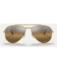 Ray-Ban - New Aviator Pilot Polarised Sunglasses With Mirrored Lens - Lyst