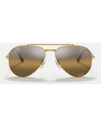 Ray-Ban - New Aviator Pilot Polarised Sunglasses With Mirrored Lens - Lyst
