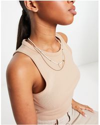 AllSaints - Multilayer Bead Necklace - Lyst