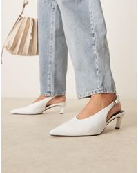 ASOS - Suki Slingback Kitten Heeled Shoes - Lyst