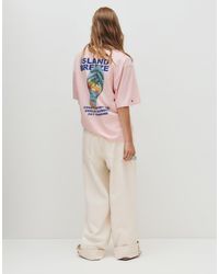 Pull&Bear - T-Shirt Met Grafische Print - Lyst