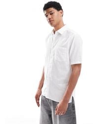 Only & Sons - Short Sleeve Regular Fit Linen Mix Shirt - Lyst