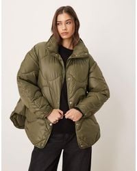 JJXX - Oversized Quilted Jacket With High Neck - Lyst