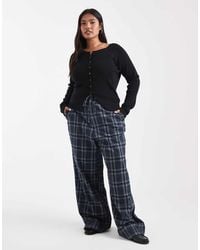 ASOS - Asos Design Curve Wide Leg Tie Waist Pants - Lyst