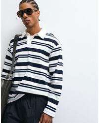 SELECTED - 100% Cotton Long Sleeve Polo Shirt - Lyst
