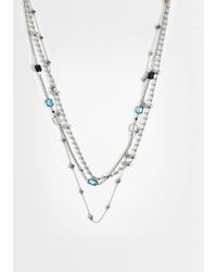 Mango - Layered Charm Necklace - Lyst