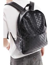 ASOS - Mochila Negra Con Diseño En Relieve De - Lyst