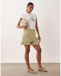 Miss Selfridge - Ruffle Mini Short Co-ord - Lyst