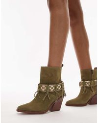 Bronx - New-kole Fringe Western Ankle Boots - Lyst