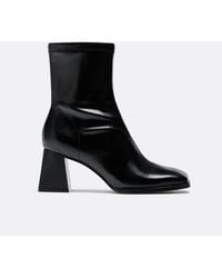 Stradivarius - Wide Fit Mid-Heel Boots With Stretch Legs - Lyst