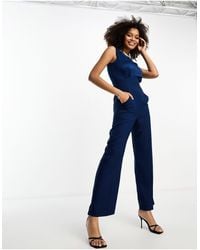 Closet - Tailored Jumpsuit With Pockets - Lyst
