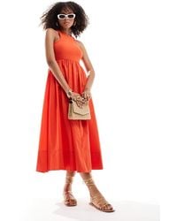 Y.A.S - Vestido Largo Con Cuello De Nadadora Y Diseño Híbrido De Punto Y Algodón De Y.A.S - Lyst