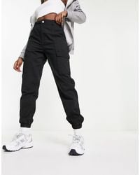 New Look - Pantalones cargo negros utilitarios - Lyst