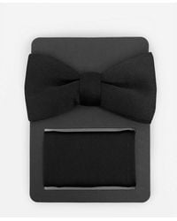 Maya - Satin Bow Tie Pocket Square Set - Lyst