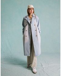 Miss Selfridge - Trench-coat en jean - clair délavé - Lyst