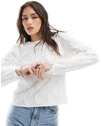 Object - Top Met Lange Mouwen En Appliqué - Lyst
