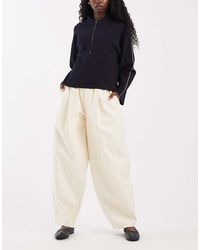 ASOS - Tailored Faux Leather Tapered Trousers - Lyst