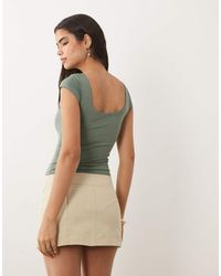 Abercrombie & Fitch - Reversible Scoop Neck Top With Removable Bra - Lyst