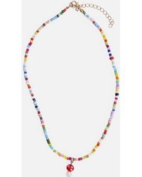 Public Desire - Muilticoloured Beaded Mushroom Necklace - Lyst