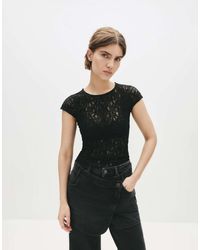 Pull&Bear - – spitzen-oberteil - Lyst