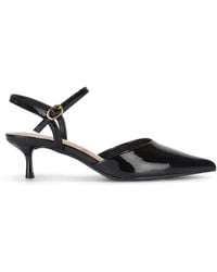 SEQWL - Pointed Toe Kitten Heel Slingback Shoes With Buckle Detail - Lyst