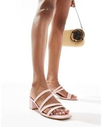 New Look - Muiltjes Met Hak En Meerdere Bandjes - Lyst