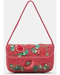 Pull&Bear - Borsa Da Spalla Rosa Con Perline - Lyst