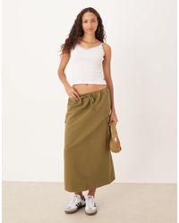 ASOS - A Line Cargo Maxi Skirt - Lyst