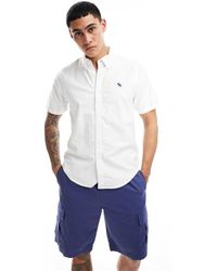 Abercrombie & Fitch - Icon Logo Short Sleeve Oxford Shirt - Lyst