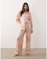 ARRANGE - Satin Wide Leg Trouser Co-ord - Lyst