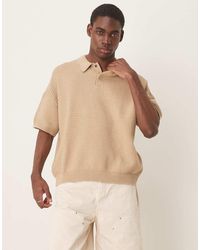 ASOS - Oversized Fit Texture Knitted Polo - Lyst