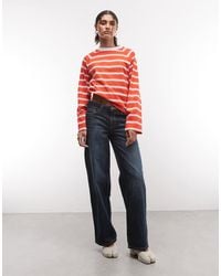 Collusion - Long Sleeve Boxy Stripe Raglan Tee - Lyst