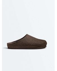 Oysho - Felt-Effect Clogs - Lyst