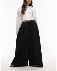 ASOS - Cotton Nylon Super Wide Leg Trousers - Lyst