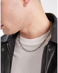 ASOS - Waterproof Stainless Steel Mixed Shapes Link Chain Necklace - Lyst