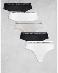 French Connection - 5 Pack Cotton Ladies Thongs - Lyst