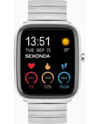 Sekonda - Motion Plus Smartwatch Watch With Case And Stainless Steel Bracelet With Lcd Dial - Lyst