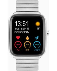 Sekonda - Motion Plus Smartwatch Watch With Case And Stainless Steel Bracelet With Lcd Dial - Lyst