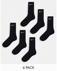 Nike - Confezione da 6 paia di calzini unisex neri ammortizzati - Lyst