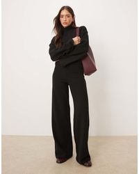 ASOS - Wide Leg Supersoft Mid Rise Trousers Co Ord - Lyst