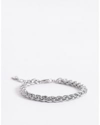 ASOS - Waterproof Stainless Steel Interlocking Link Chain Bracelet - Lyst