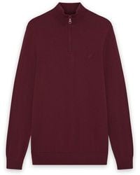 Lyle & Scott - Mid Knits Tonal Eagle Merino Quarter Zip Jumper - Lyst