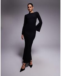 ASOS - Maxi Dress With Open Back And Tie Detail - Lyst