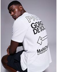 4505 - Quick Dry Performance Jersey Back Graphic Oversized Running T-shirt - Lyst