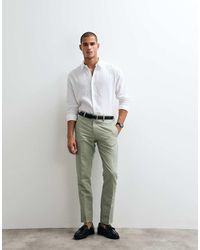 ASOS - Tailored Linen Rich Slim Trousers - Lyst