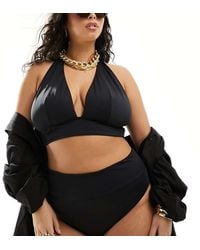 ASOS - Asos Design Curve Maya Mix And Match Deep Band High Waist Bikini Bottom - Lyst